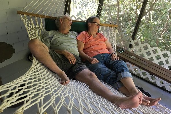 asleep on the hammock