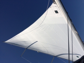 Main sail on boat Main sail on boat